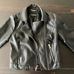 Vegan leather moto jacket